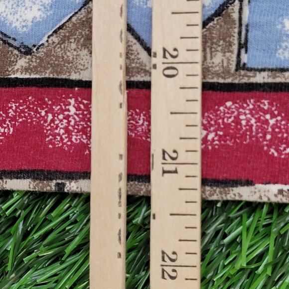 Vintage 80s Tribal Aztec Crop-Top Shirt Womens Medium 19x21 - Picture 10 of 10